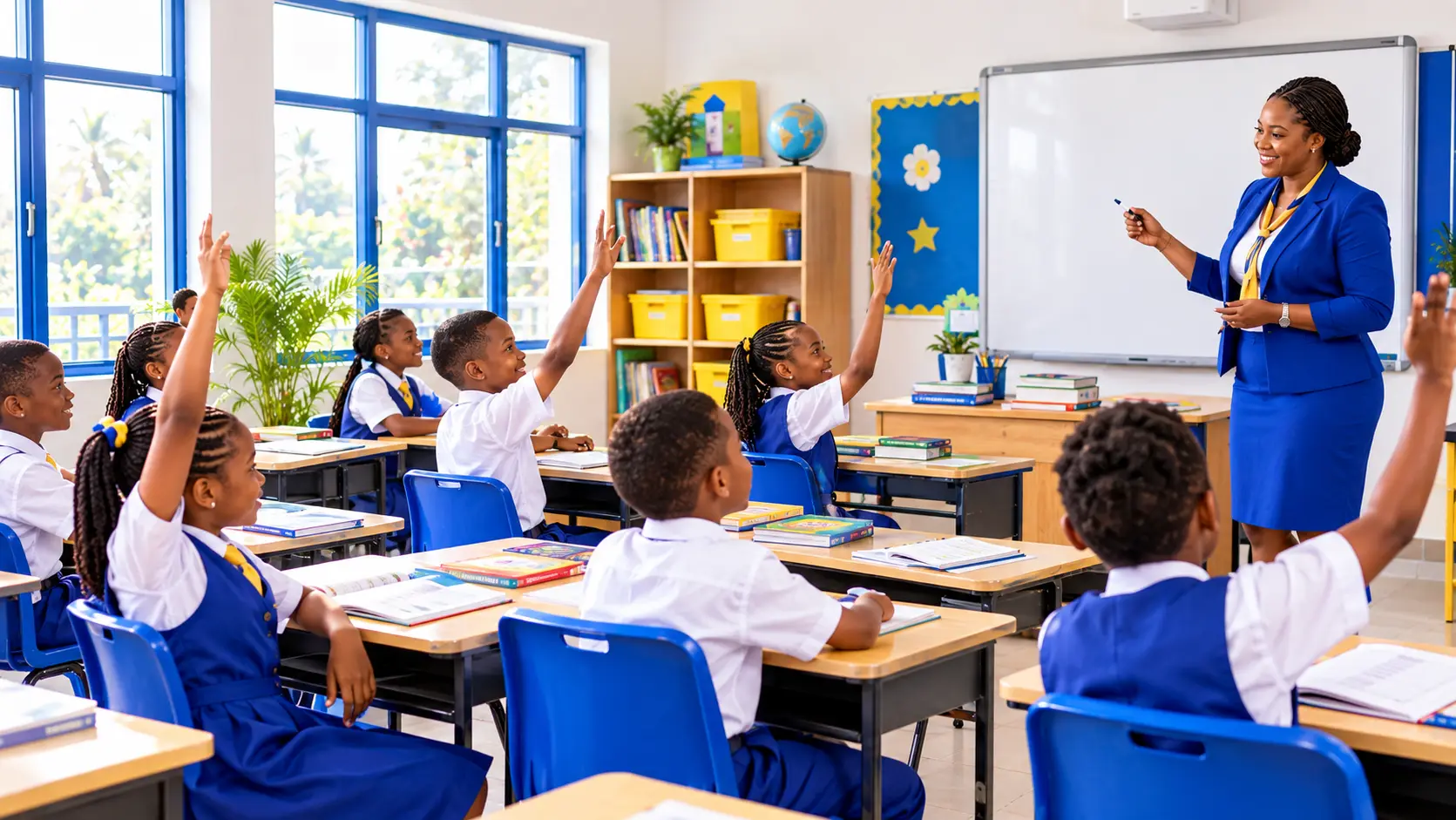 Engaged learners in class